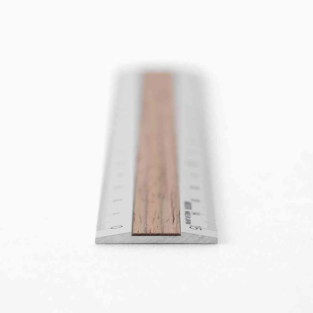 ミドリ アルミ&ウッド定規＜15cm＞ 濃茶A 1個 - Image 8