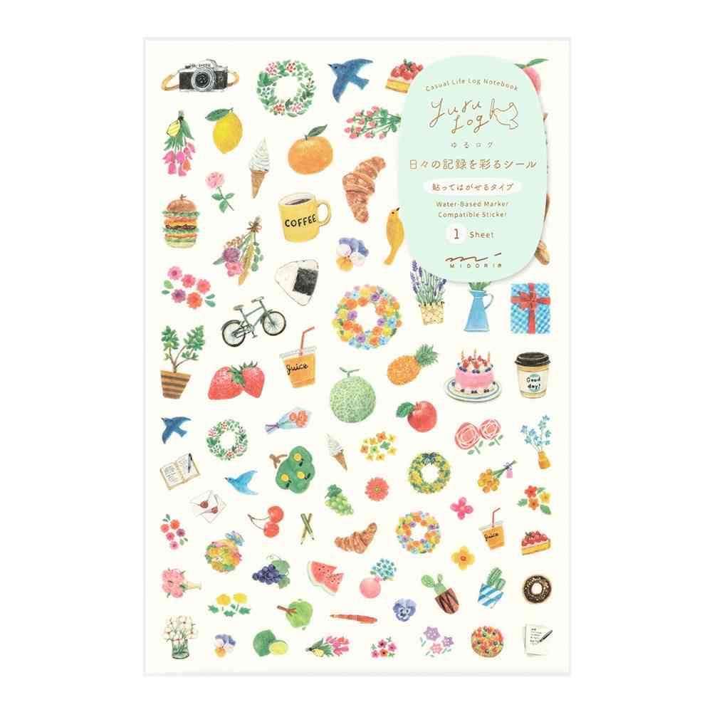 ミドリ シール  ゆるログ モチーフ柄 1枚入 - Image 5