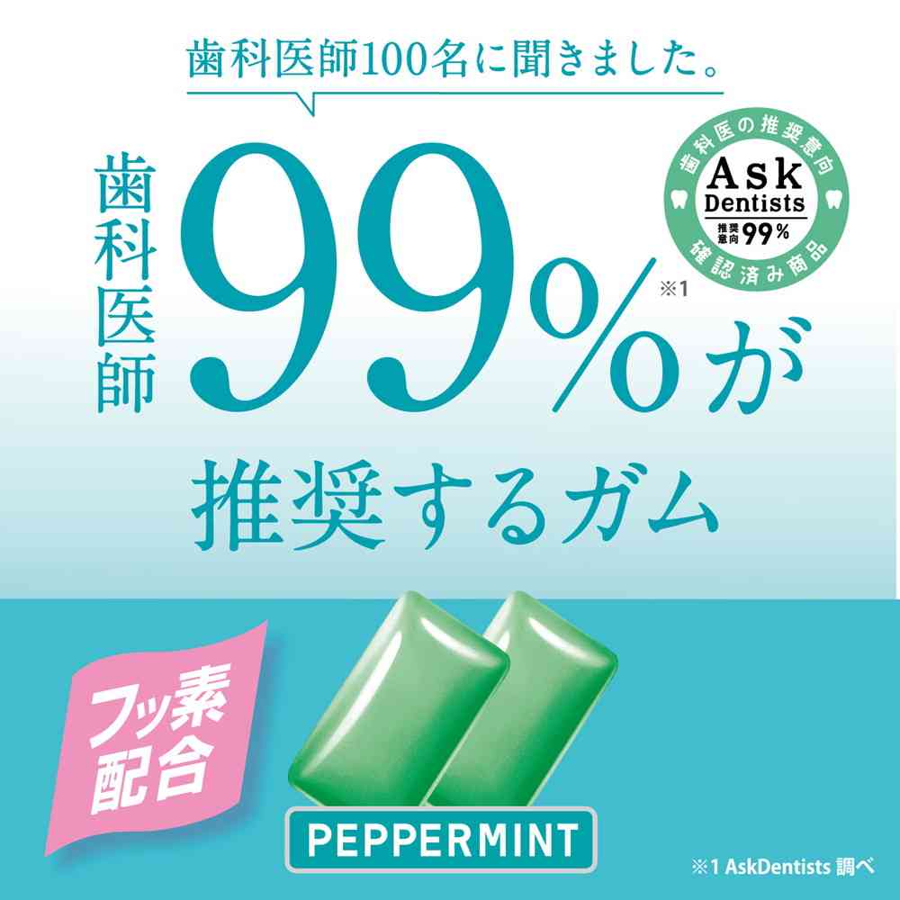 ◆ロッテ キシリトールガム+フッ素 <ペパーミント> スリムボトル 125g - Image 3