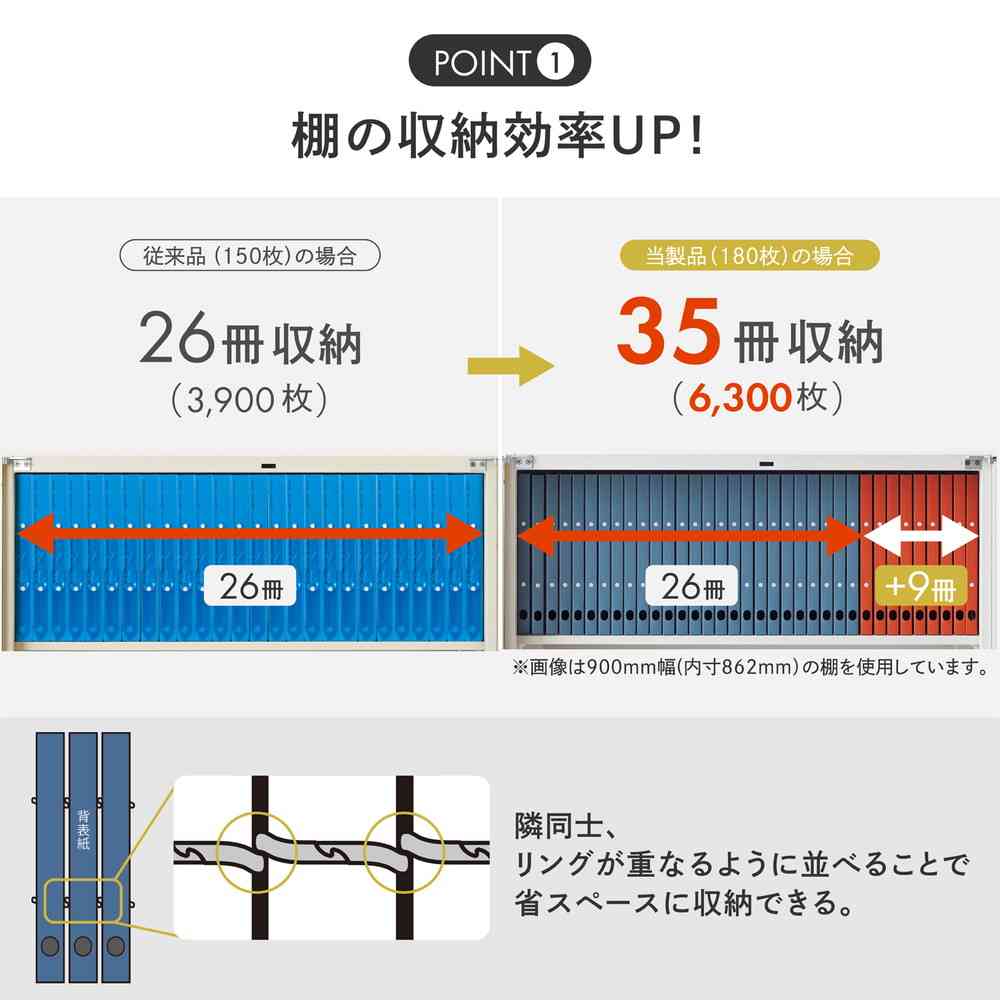 リヒトラブ Mutual リングファイル ツイストリングスマートスリム A4 マットイエロー 1冊 - Image 3