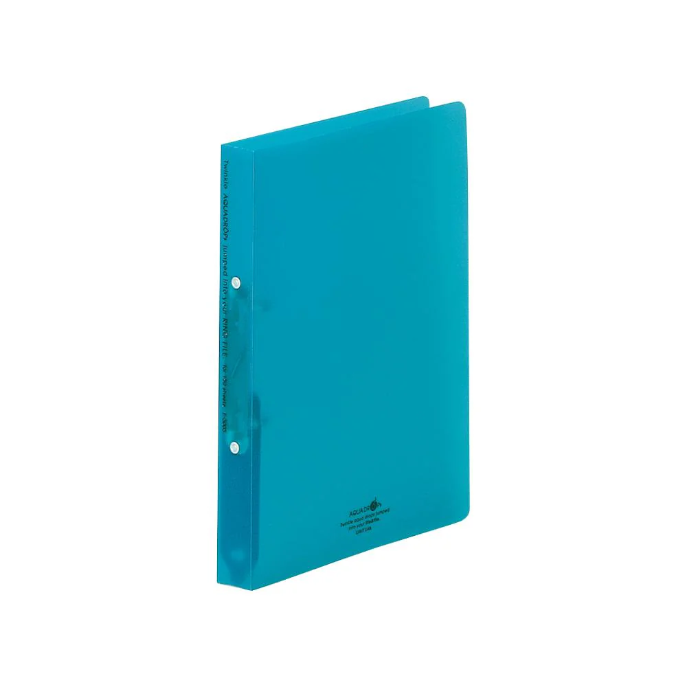 リヒト AQUA DROPs リングファイル(ツイストリング) A4 青緑 コピー用紙150枚 1冊
