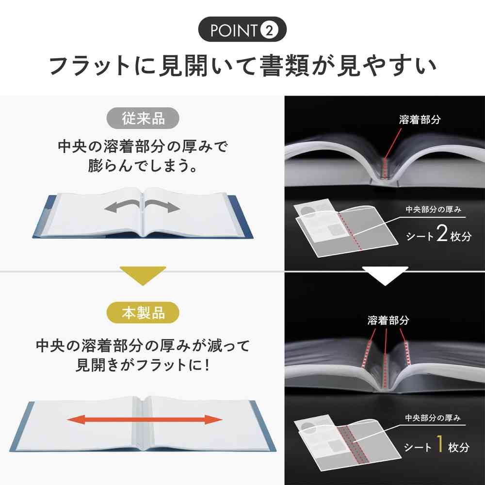リヒトラブ Mutual クリヤーブック A4 アイボリー 1冊 - Image 4