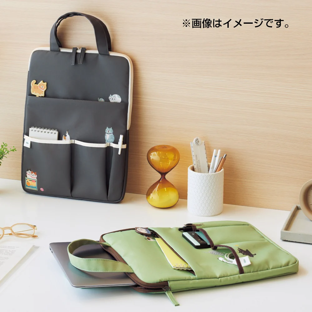 にゃんシーン キャリングスリーブ  チャコールブラック  1個 - Image 5