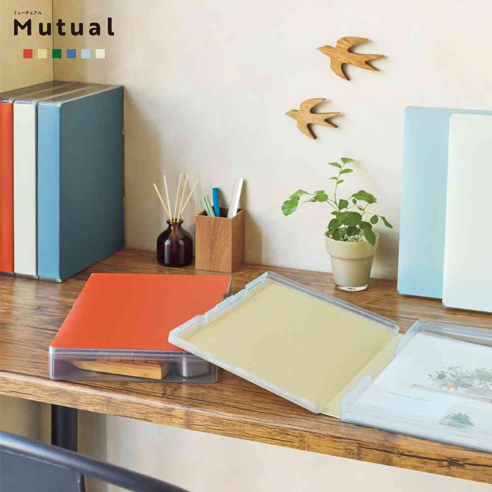 リヒトラブ Mutual ファイルケース A4 テラコッタオレンジ 1冊 - Image 6