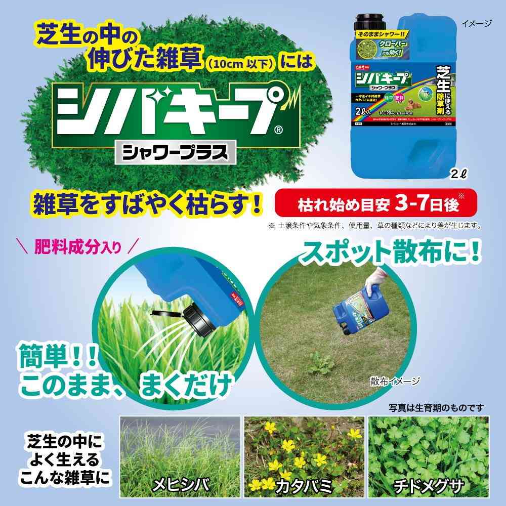 【農薬】レインボー薬品 シバキープ シャワープラス 2L - Image 6