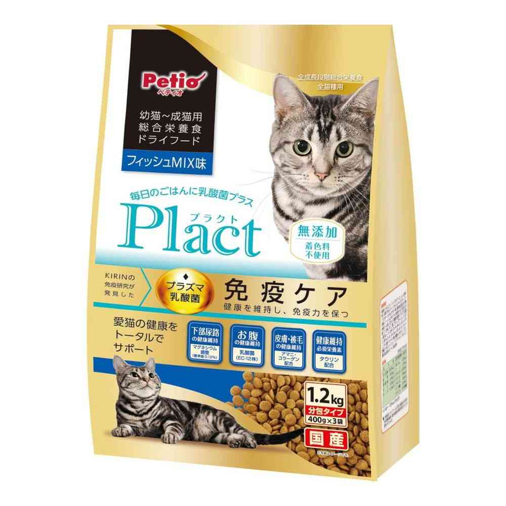 ペティオ プラクト キャット ドライフード 幼猫～成猫用 フィッシュミックス味 1.2kg