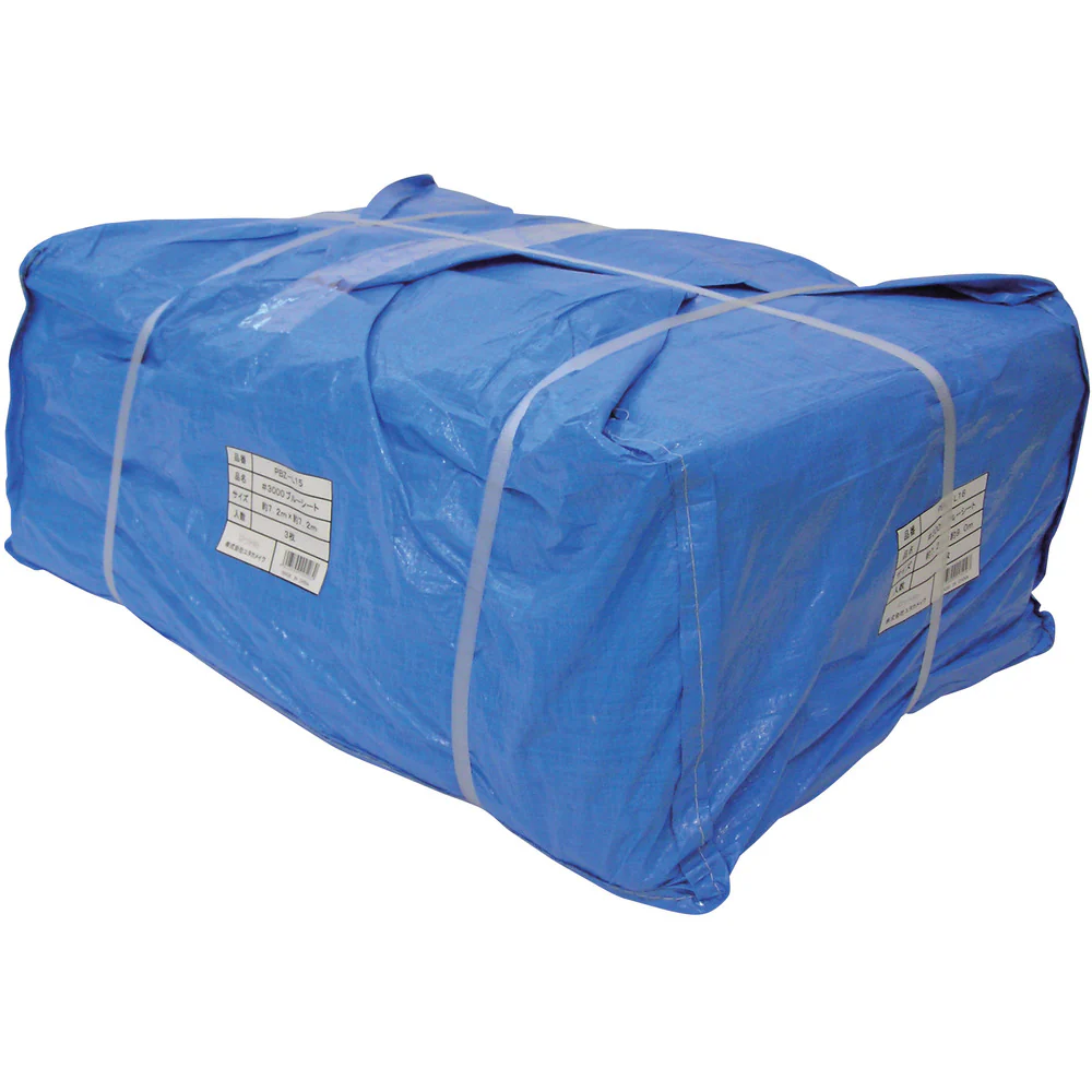 ＃3000ブルーシート大畳み 7.2m×7.2m （3枚入）【直送品】 返品・キャンセル・他商品と同時購入は不可