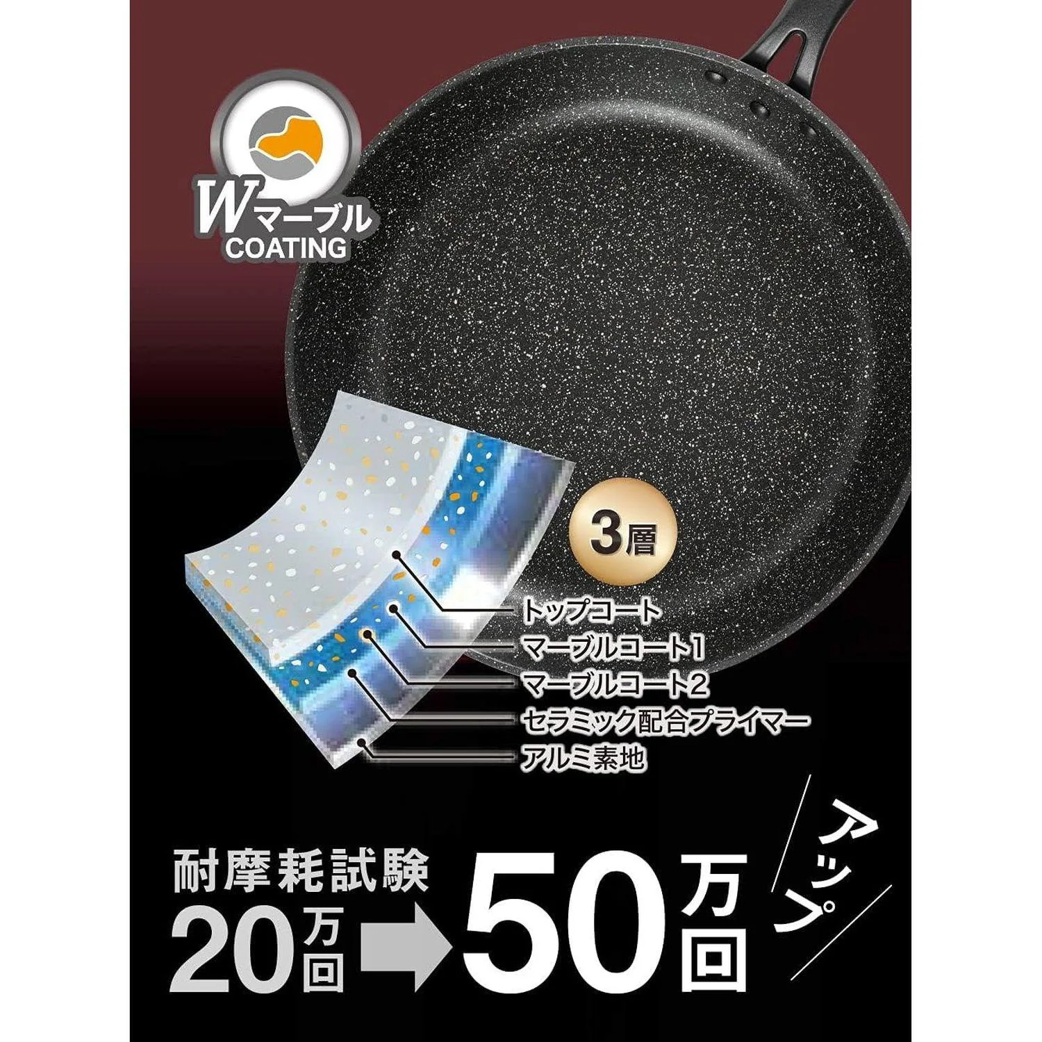 和平フレイズ ダブルマーブルα IH対応いため鍋20cm RB-2117 - Image 6