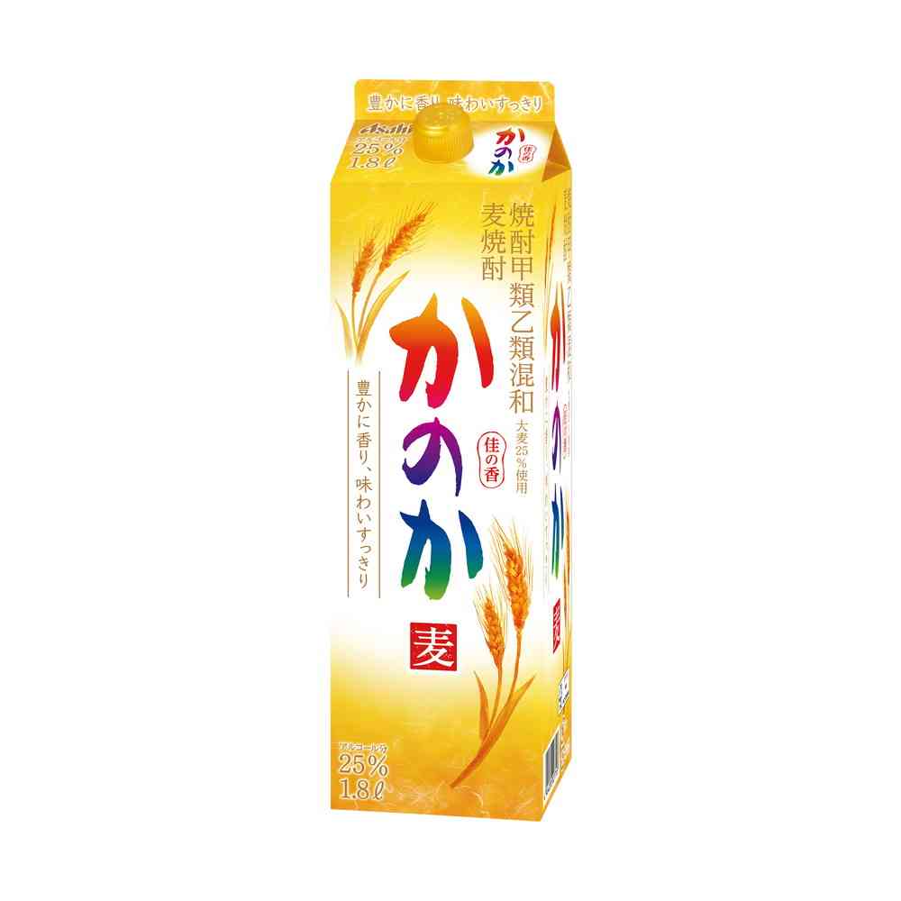 アサヒ 麦焼酎 かのか 25度 紙パック 1800ml