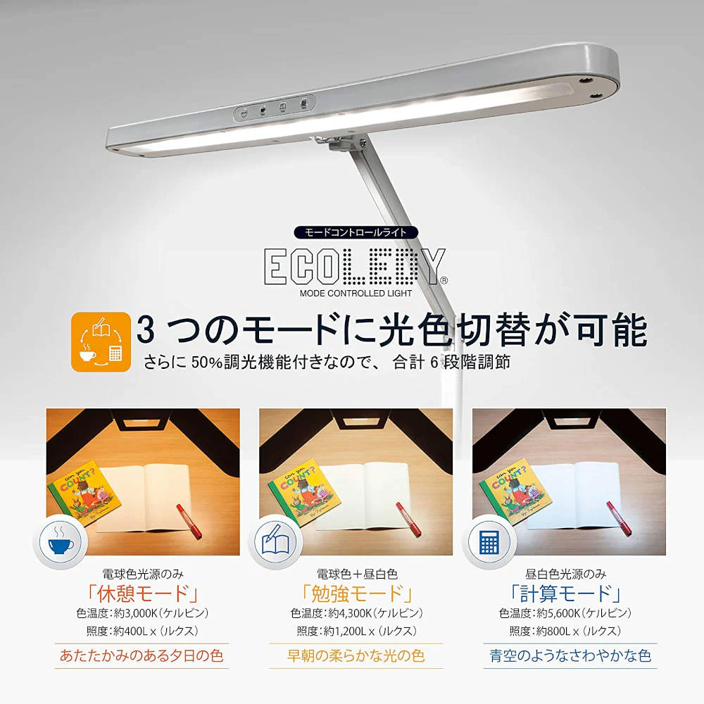 学習机 LEDライト エコレディ アームライト ECL-612 【直送品】 返品・キャンセル・他商品と同時購入は不可 - Image 2