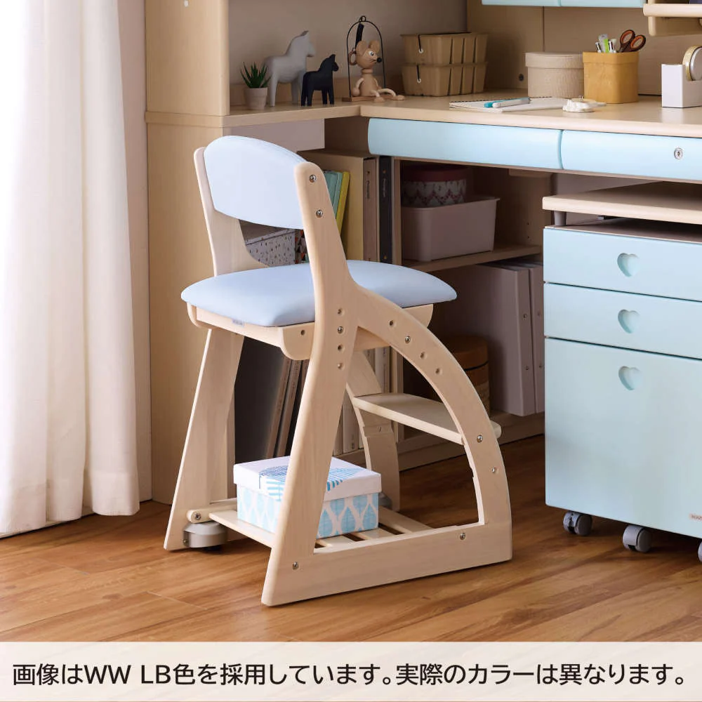 4ステップチェア 木製チェア ウォルナット×ネイビー PVC 【直送品】 返品・キャンセル・他商品と同時購入は不可 - Image 5
