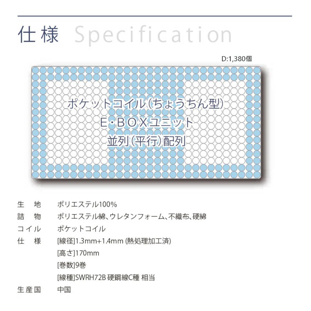 Unixs KAW-922 ダブルマットレス(圧縮) 【直送品】 返品・キャンセル・他商品と同時購入は不可 - Image 3