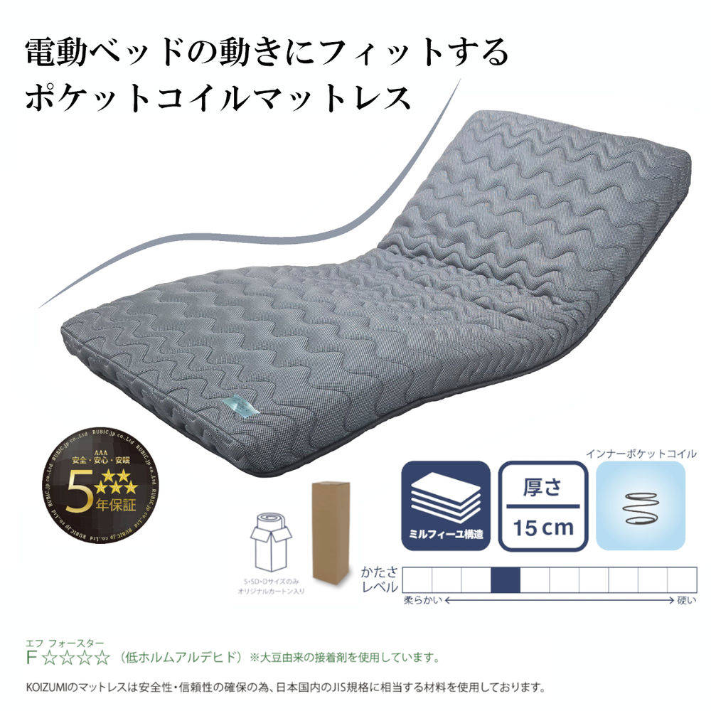 圧縮マットレス セミダブル 電動ベッド用 KEM-120 【直送品】 返品・キャンセル・他商品と同時購入は不可 - Image 3