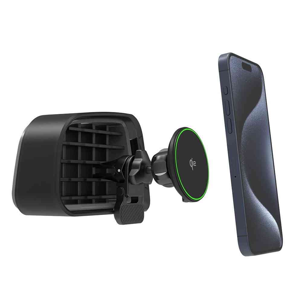 カシムラ Qi2マグネットワイヤレス充電器 エアコン取り付け KW56 - Image 3