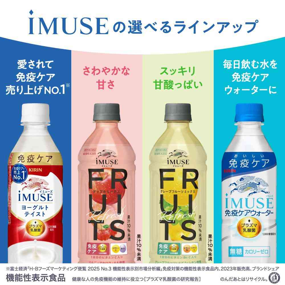 ◆【機能性表示食品】キリン イミューズ フルーツリフレッシュ グレープフルーツミックス 500ml - Image 8