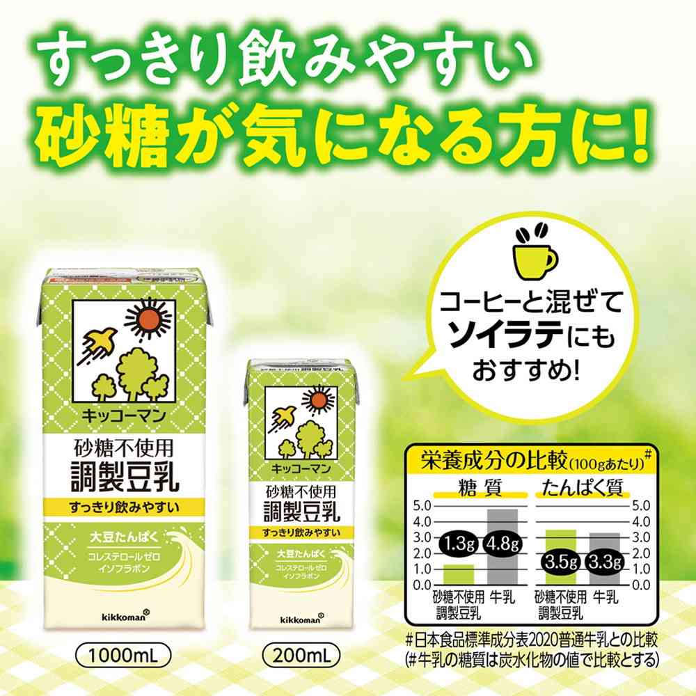 ◆キッコーマン 砂糖不使用 調製豆乳 200ml - Image 6