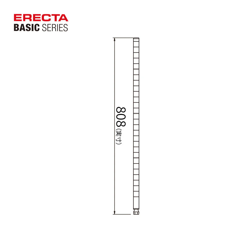 エレクター ベーシックシリーズ ポール 800mm ブラック B32PB2 2本入 - Image 2