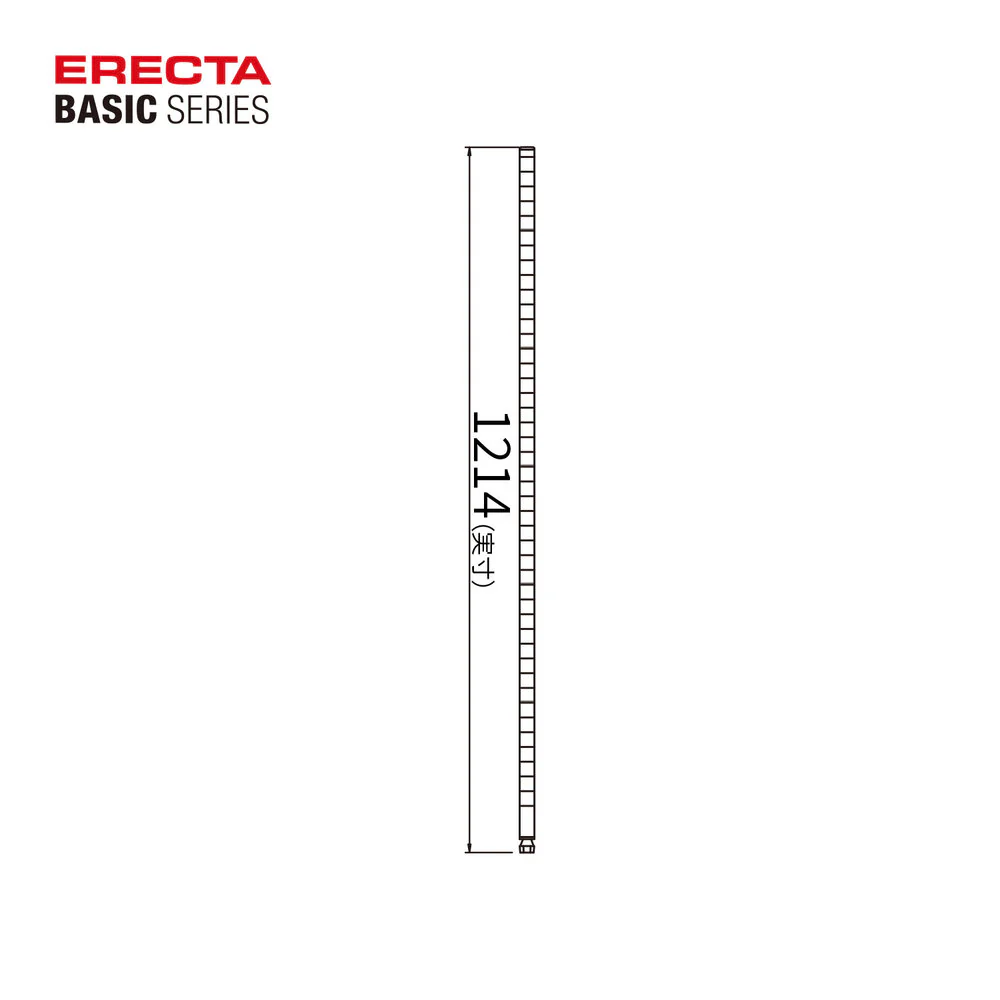 エレクター ベーシックシリーズ ポール 1200mm ブラック B48PB2 2本入 - Image 2