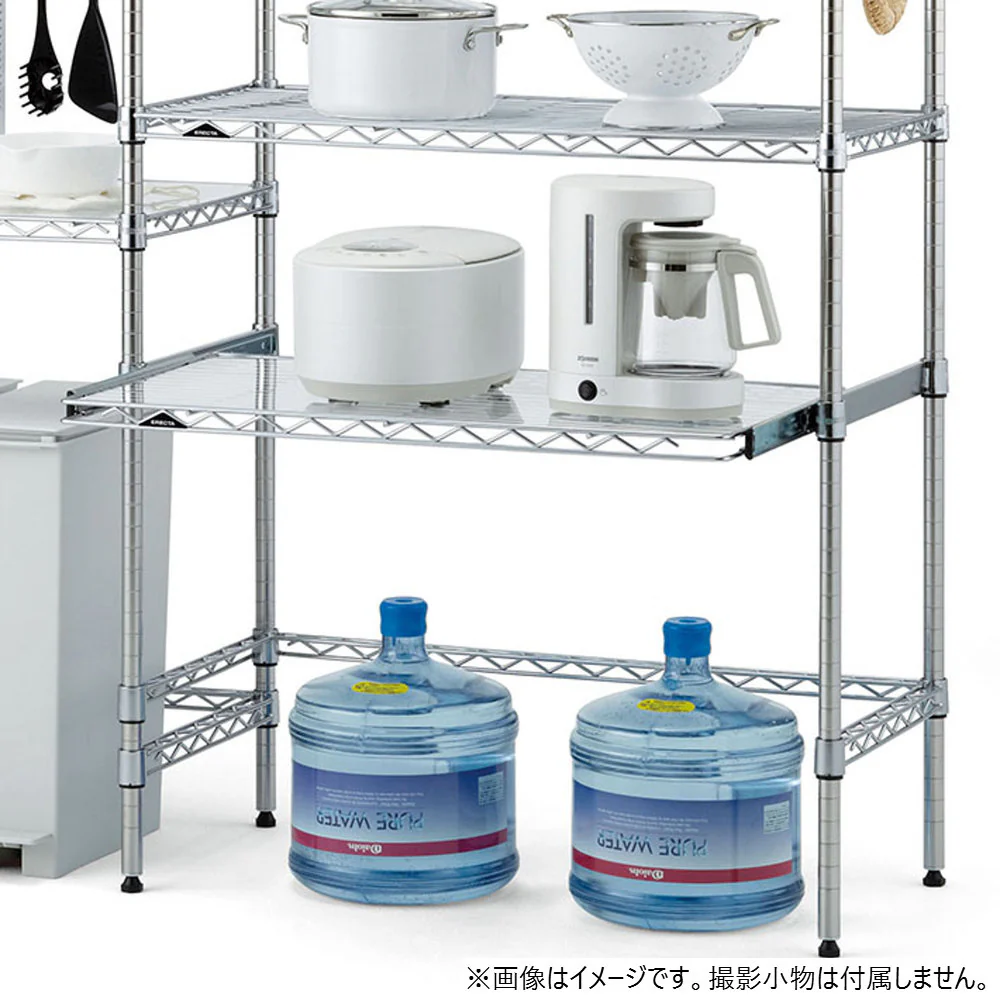 エレクター ベーシックシリーズ スライディングシェルフ W600xD450mm クローム BSL1824C - Image 5