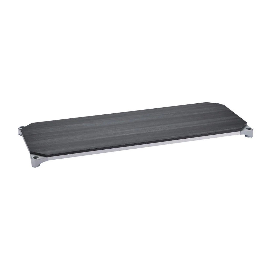 エレクター ベーシックシリーズウッドシェルフ W600xD450mm ブラックウッド シルバーフレーム 棚用 B1824MBS1