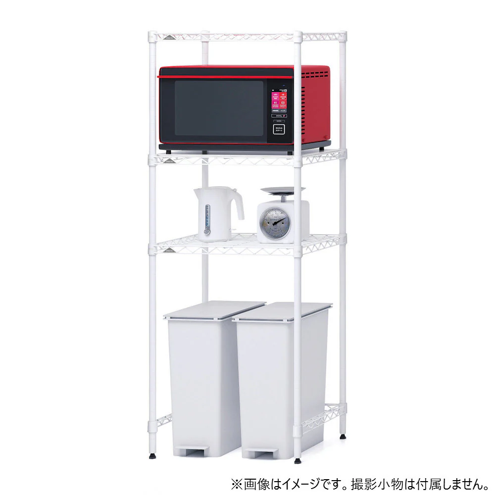 エレクター ベーシックシリーズ ワイヤーシェルフ W900xD300mm ホワイト B1236W1 - Image 4