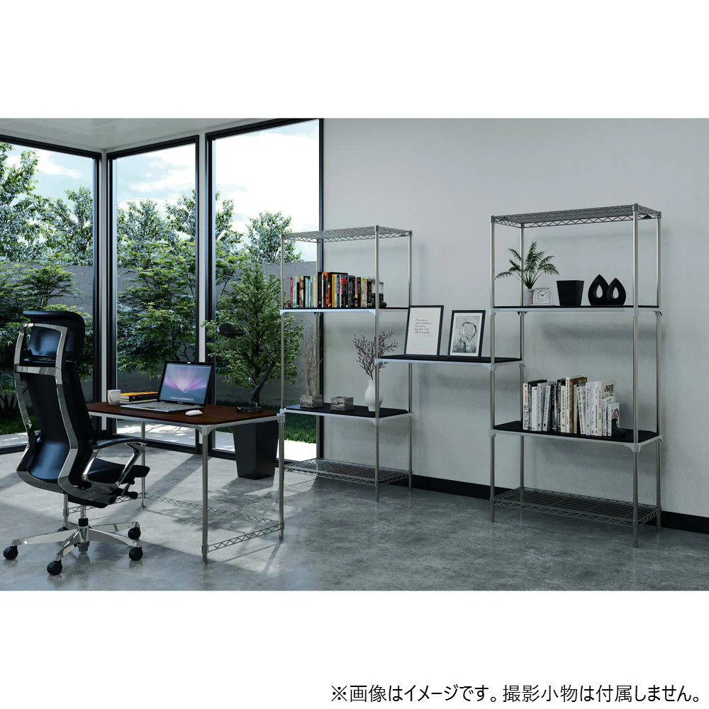 エレクター ベーシックシリーズ ワイヤーシェルフ W750xD450mm クローム B1830C1 - Image 5