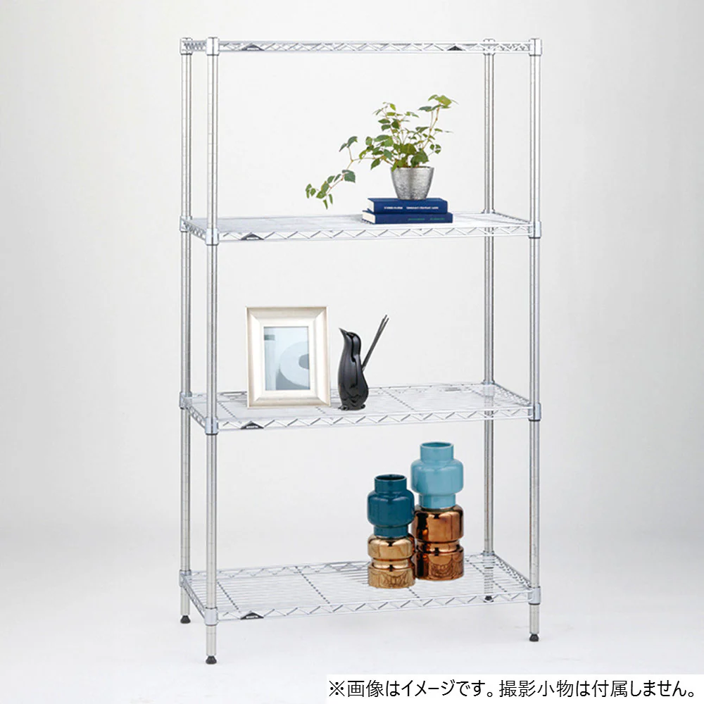 エレクター ベーシックシリーズ ワイヤーシェルフ W900xD450mm クローム B1836C1 - Image 3