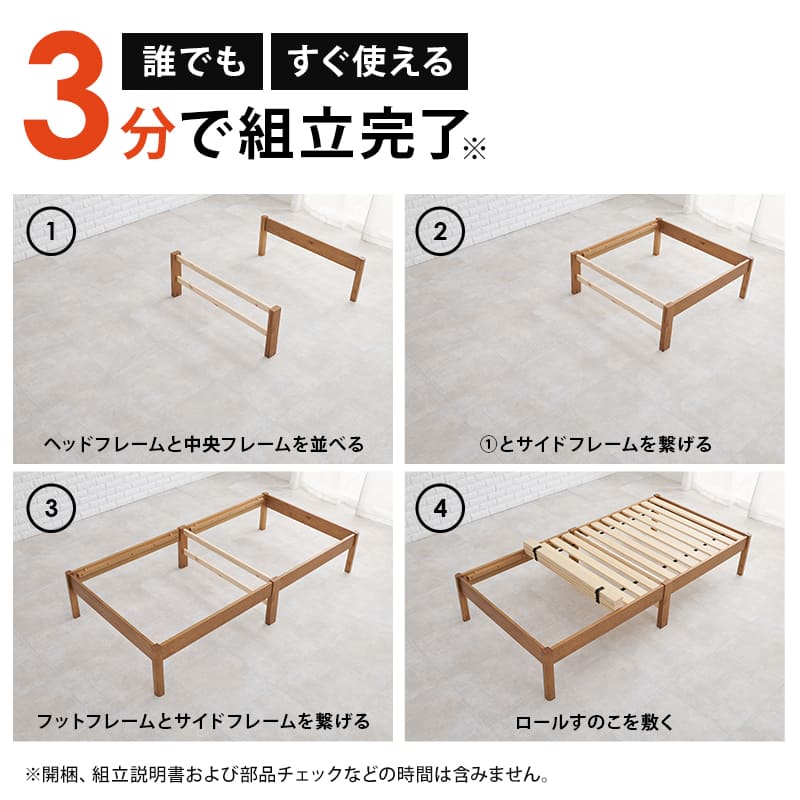 組立簡単 シングルベッド MB-5149SNA 【直送品】 返品・キャンセル・他商品と同時購入は不可 - Image 3