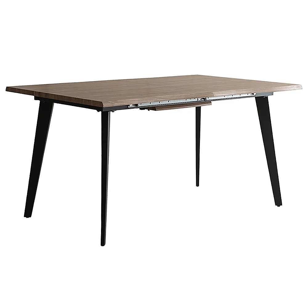 伸長ダイニングテーブル エスレ DT-N1418 ブラウン 組立必要【直送品】 返品・キャンセル・他商品と同時購入は不可