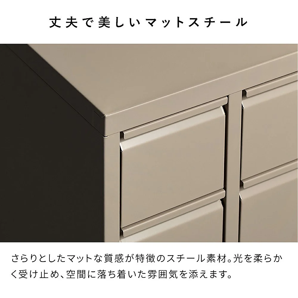 ドロワーキャビネット ムーン DCB-10D ブラック 組立必要【直送品】 返品・キャンセル・他商品と同時購入は不可 - Image 7