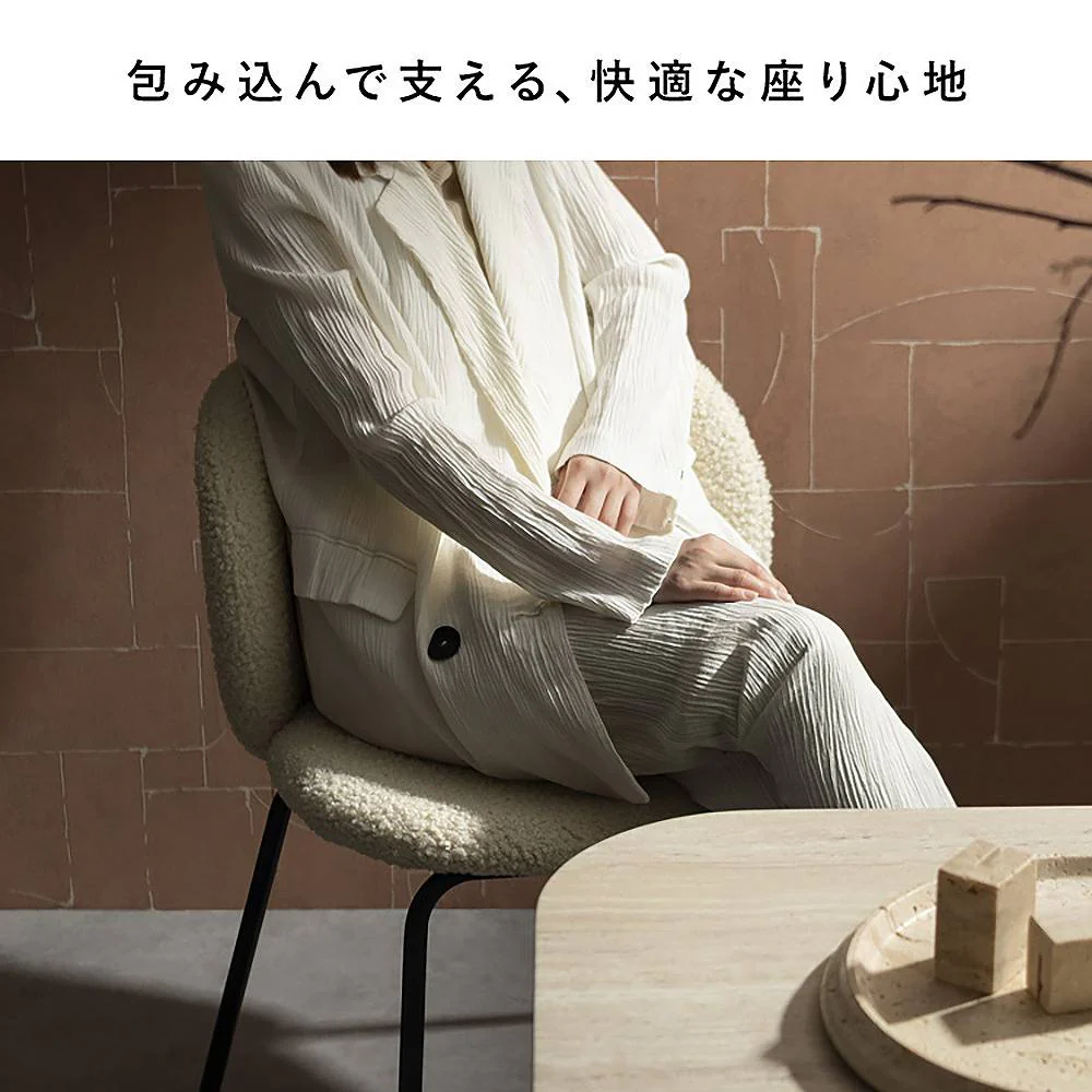 ダイニングチェア カリン 1脚 CH-A5075-1 ホワイト 組立必要 【直送品】 返品・キャンセル・他商品と同時購入は不可 - Image 7