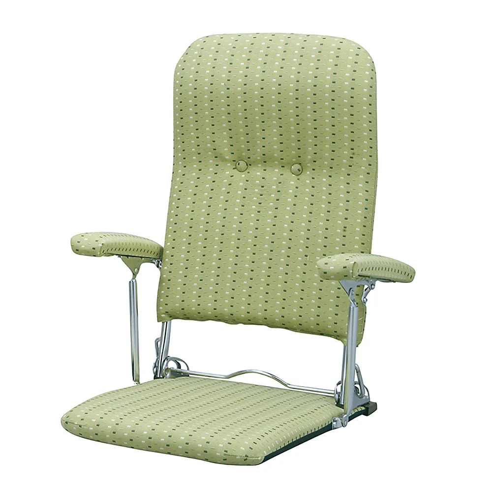 折りたたみ座椅子 PLACE（プラス）YS-1046 GR【直送品】 返品・キャンセル・他商品と同時購入は不可
