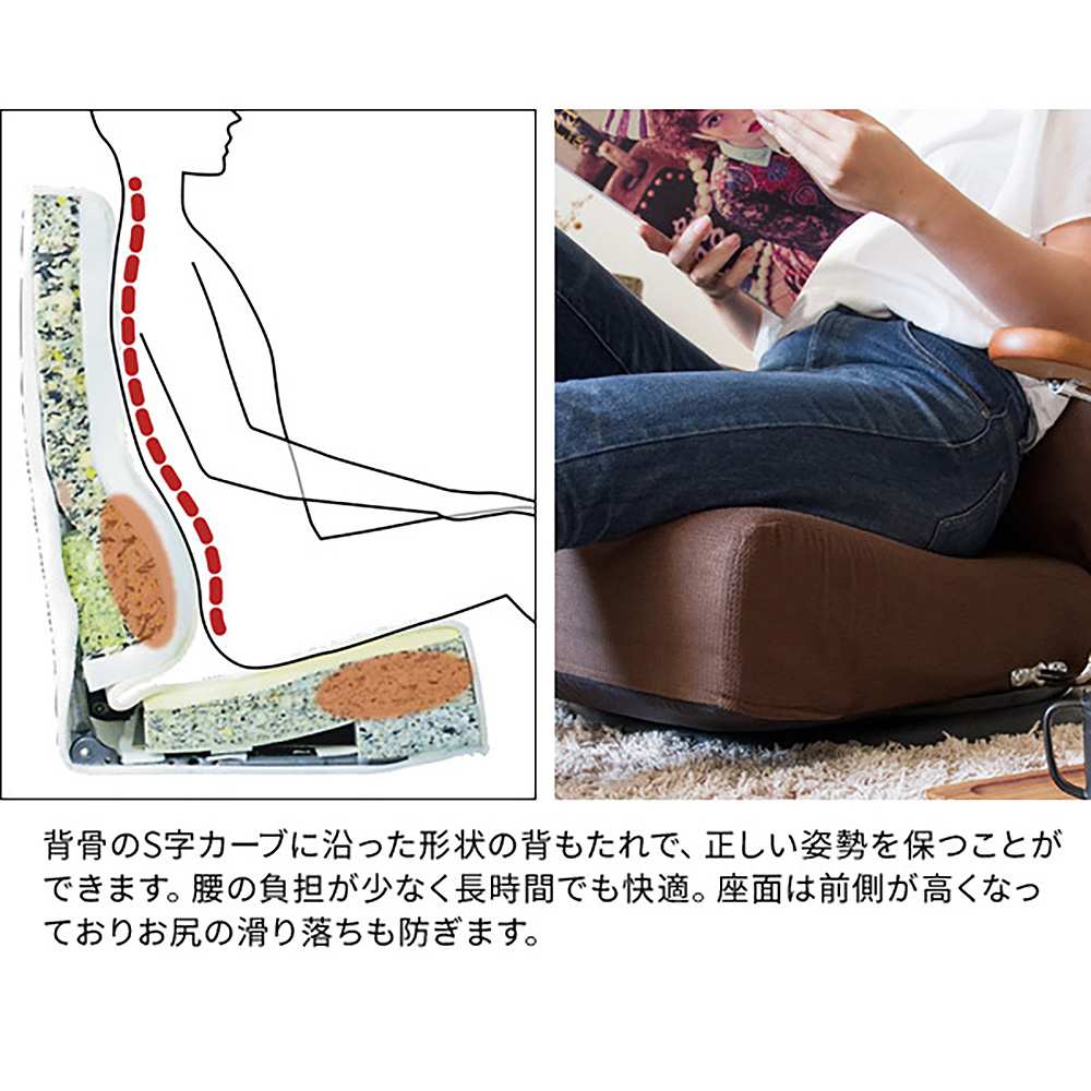 腰をいたわる座椅子 ディアーノ YS-1330HR YE 組立必要【直送品】 返品・キャンセル・他商品と同時購入は不可 - Image 5