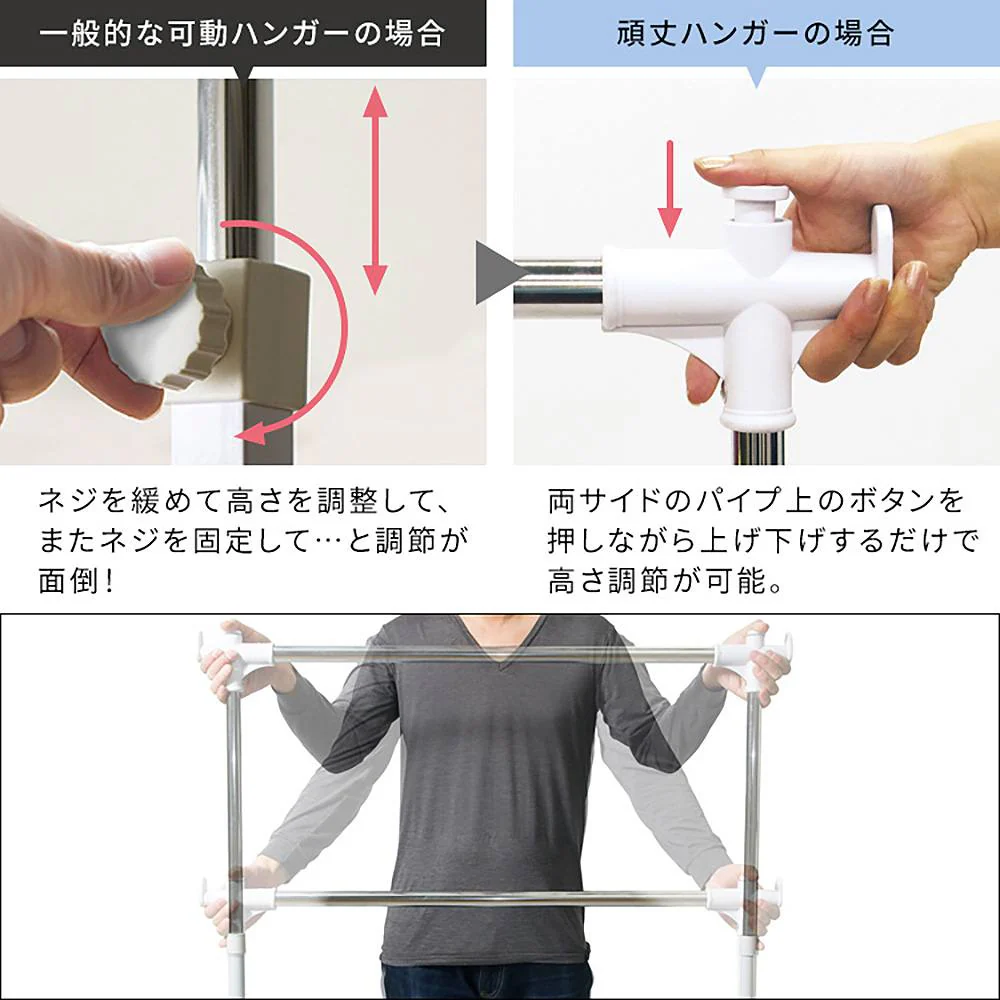 頑丈ハンガーW120 HSG-432L WH 組立必要【直送品】 返品・キャンセル・他商品と同時購入は不可 - Image 7
