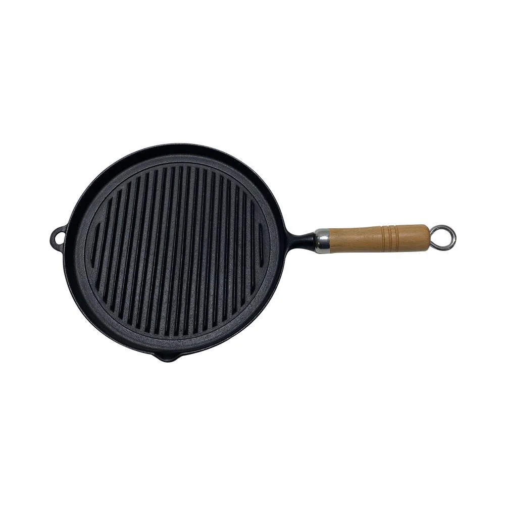 南部鉄器 グリルパン(木柄付) 23029 【直送品】 返品・キャンセル・他商品と同時購入は不可