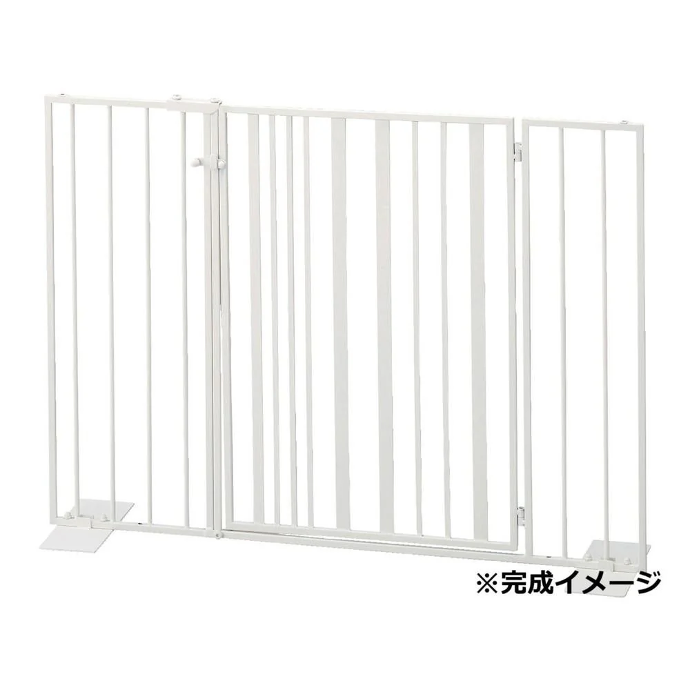 ペットゲート ストライプ 扉タイプ ミルク S23-0651 【直送品】 返品・キャンセル・他商品と同時購入は不可