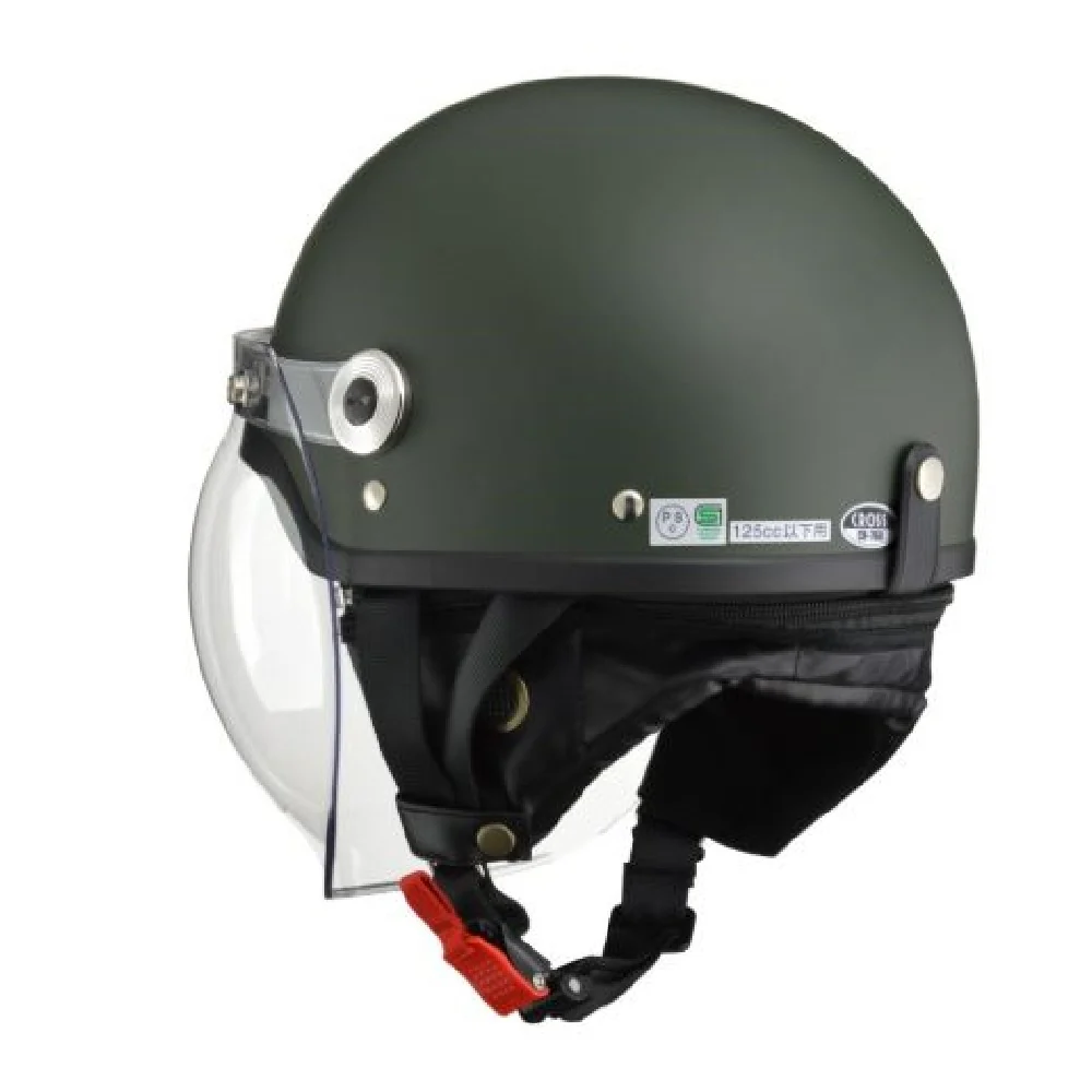 リ－ド工業 バブルシ－ルド付ハーフヘルメット マットグレ－ フリ－ CR760MATGR - Image 3