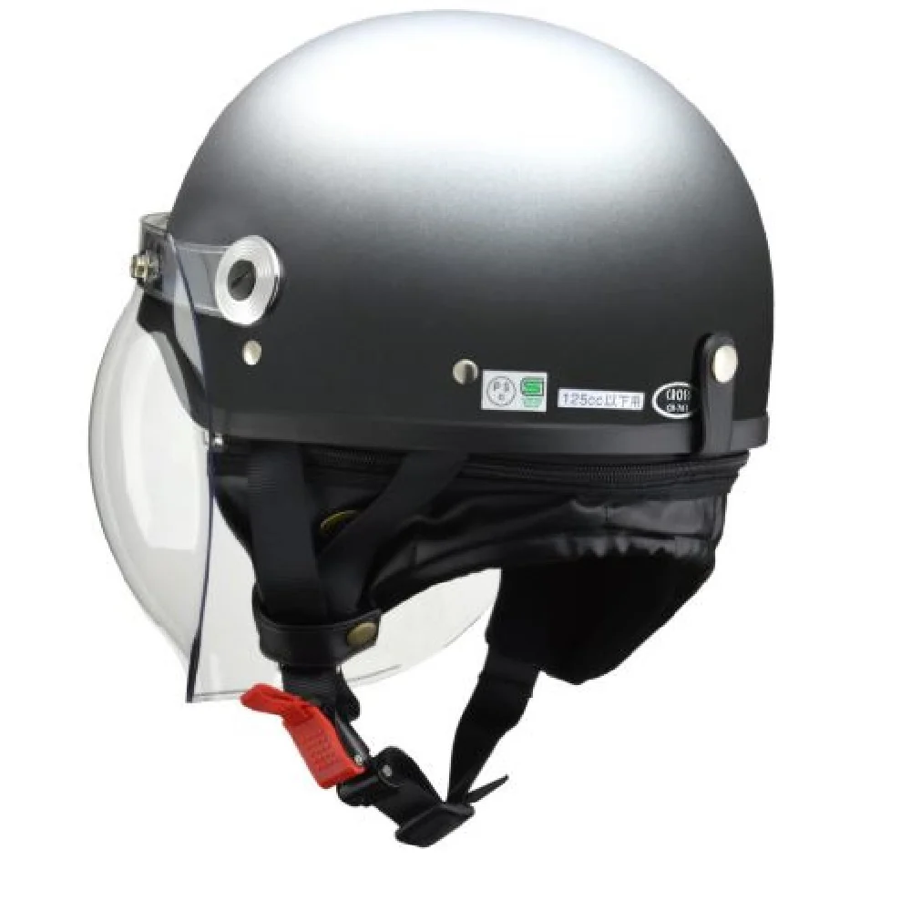 リ-ド工業 バブルシ-ルド付ハーフヘルメット マットガンメタリック LL CR761MATGMLL - Image 3