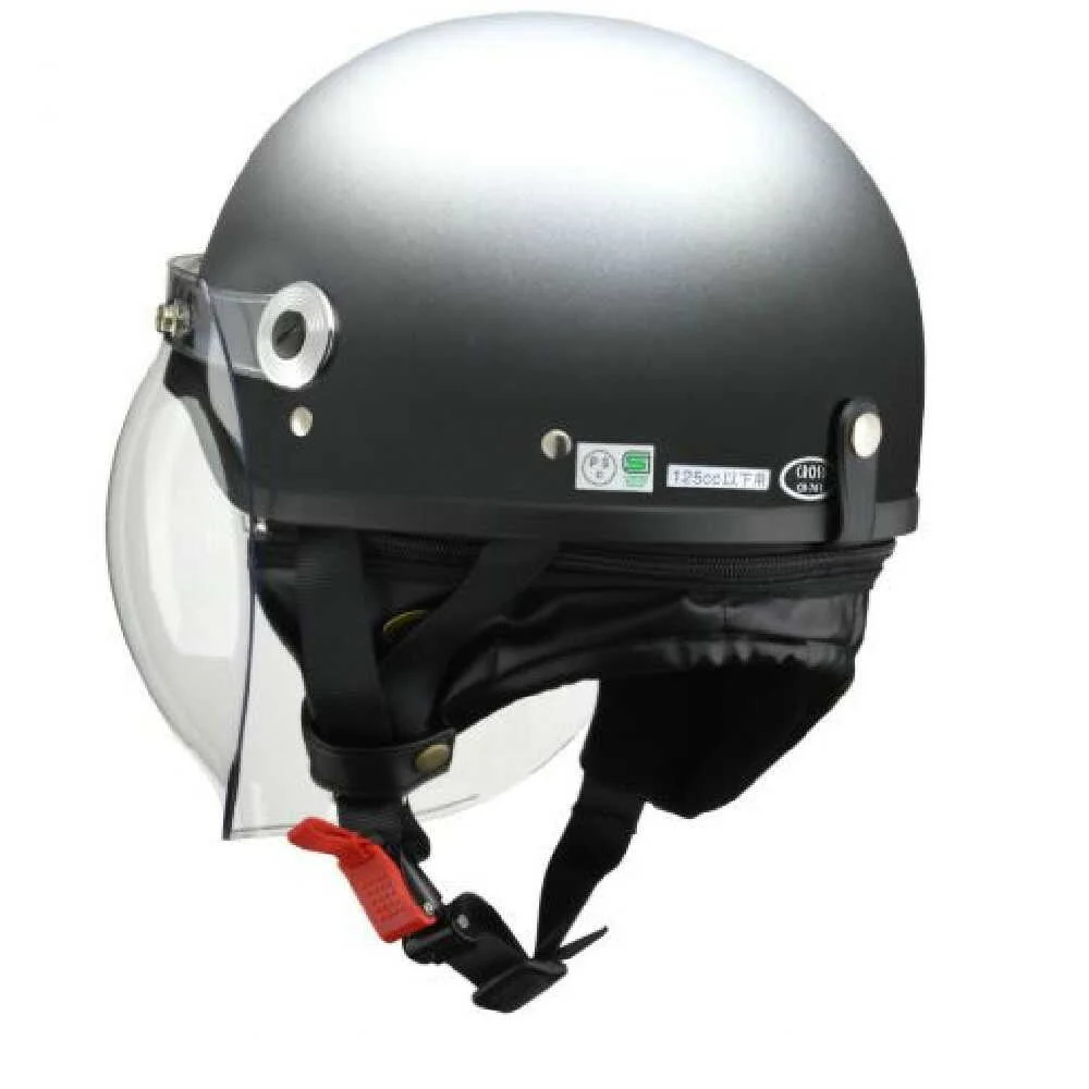 リ-ド工業 バブルシ-ルド付ハーフヘルメット マットガンメタリック LL CR761MATGMLL - Image 6