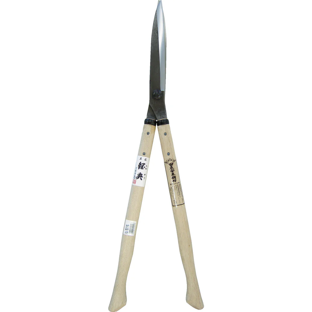 A21 鋼典 刈込鋏 安来鋼付止ナシ 430mm コブ付白樫 【直送品】 返品・キャンセル・他商品と同時購入は不可