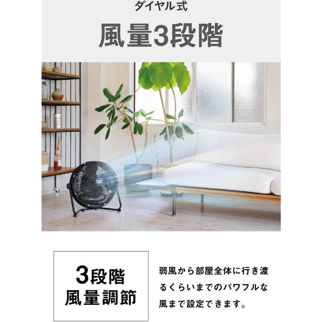 CAT 工場扇 35cm(壁・床タイプ)羽根軸360°半転機能付 ブラック 【直送品】 返品・キャンセル・他商品と同時購入は不可 - Image 7