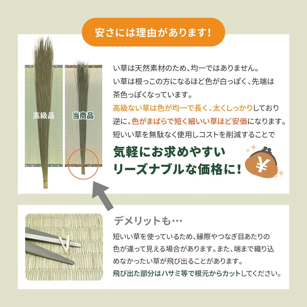 い草カーペット 柳川(やながわ) 江戸間3畳 - 【直送品】 返品・キャンセル・他商品と同時購入は不可 - Image 6