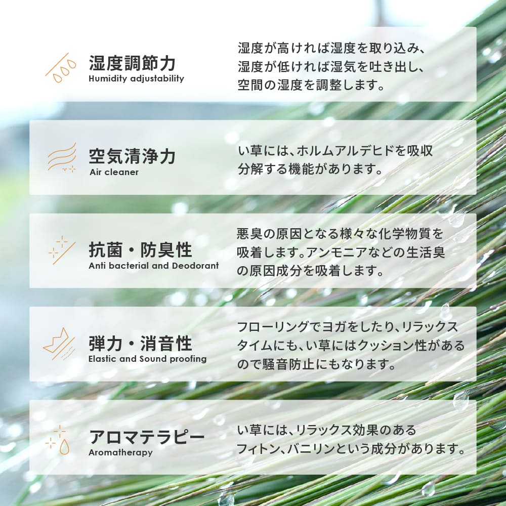 い草ラグ 伊勢 ブルー 176×220 【直送品】 返品・キャンセル・他商品と同時購入は不可 - Image 6