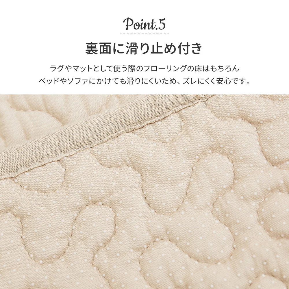 綿100%のイブルラグマット アンダーラグ Bセット グレー 【直送品】 返品・キャンセル・他商品と同時購入は不可 - Image 7