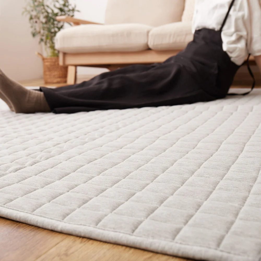 洗えるスウェットキルトラグ ココン  グレー190×240  【直送品】 返品・キャンセル・他商品と同時購入は不可