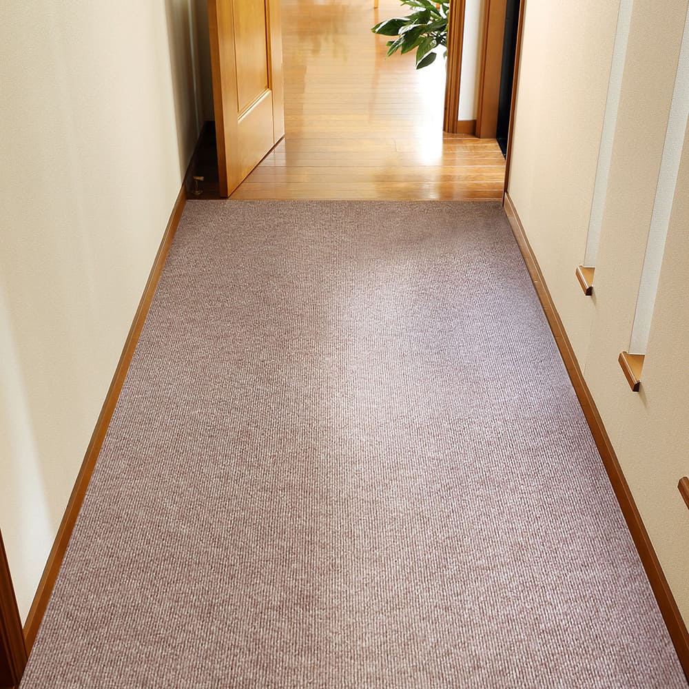 廊下カーペット ロングマット ピタロ ベージュ 90×800 【直送品】 返品・キャンセル・他商品と同時購入は不可