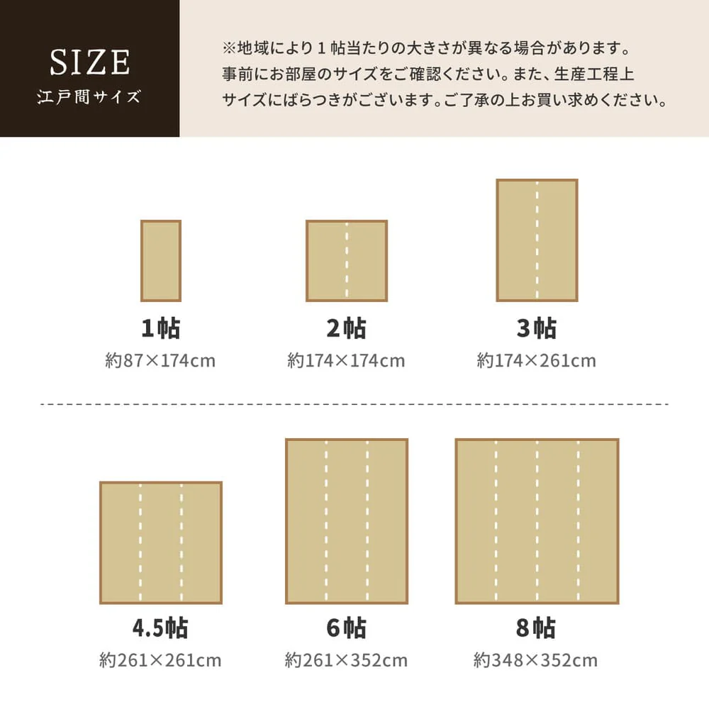国産い草カーペット 清涼 江戸間2畳 ベージュ 【直送品】 返品・キャンセル・他商品と同時購入は不可 - Image 11