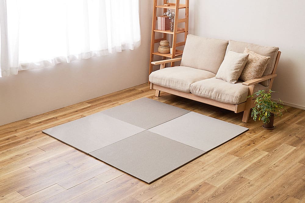 DIY畳 樹 同色3枚セット GYS 82×82×1.3cm 【直送品】 返品・キャンセル・他商品と同時購入は不可