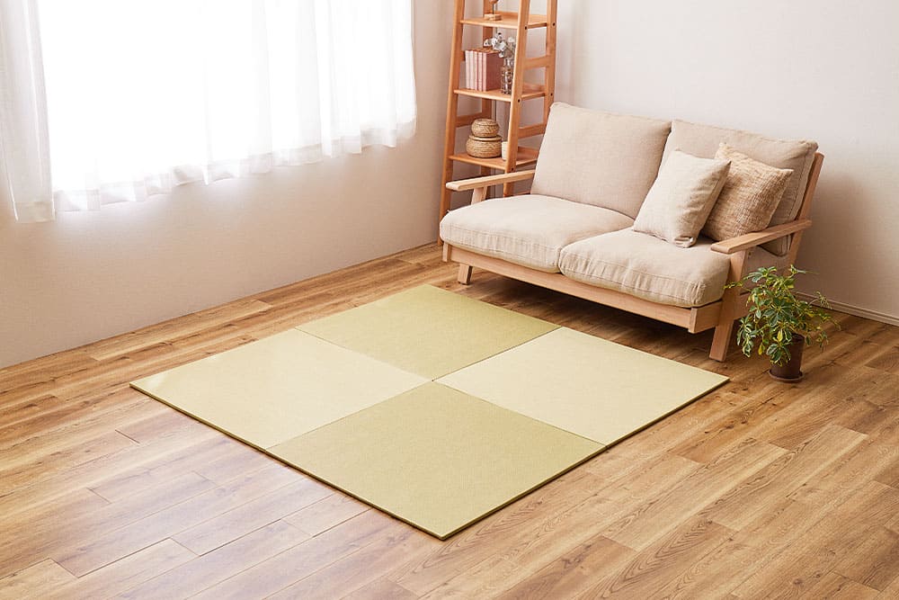 DIY畳 樹 同色6枚セット GRS 82×82×1.3cm 【直送品】 返品・キャンセル・他商品と同時購入は不可
