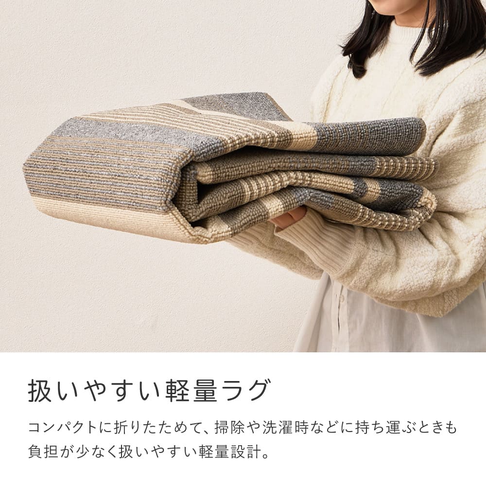 速乾ラグ フィン ブラウン 185×185cm 【直送品】 返品・キャンセル・他商品と同時購入は不可 - Image 6